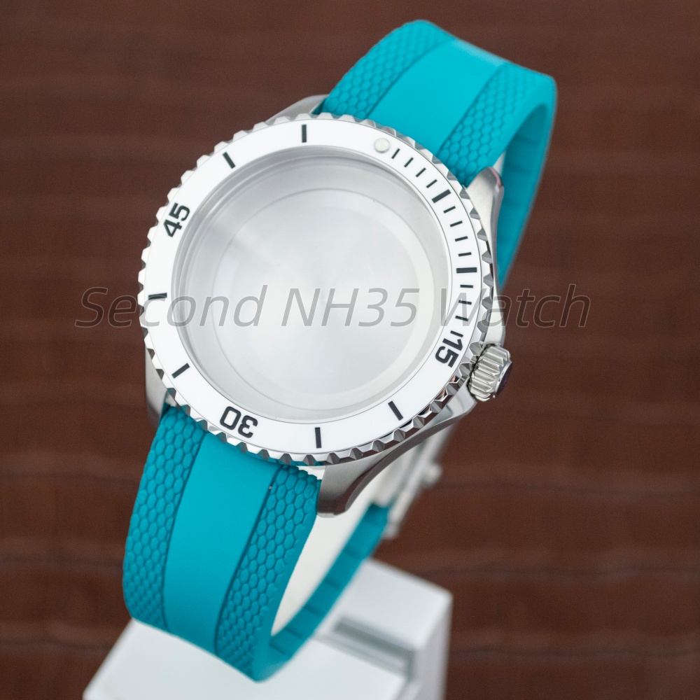 44mm Silber 200m Taucheruhreng – Rubber Strap Diver Bewertung und Preis